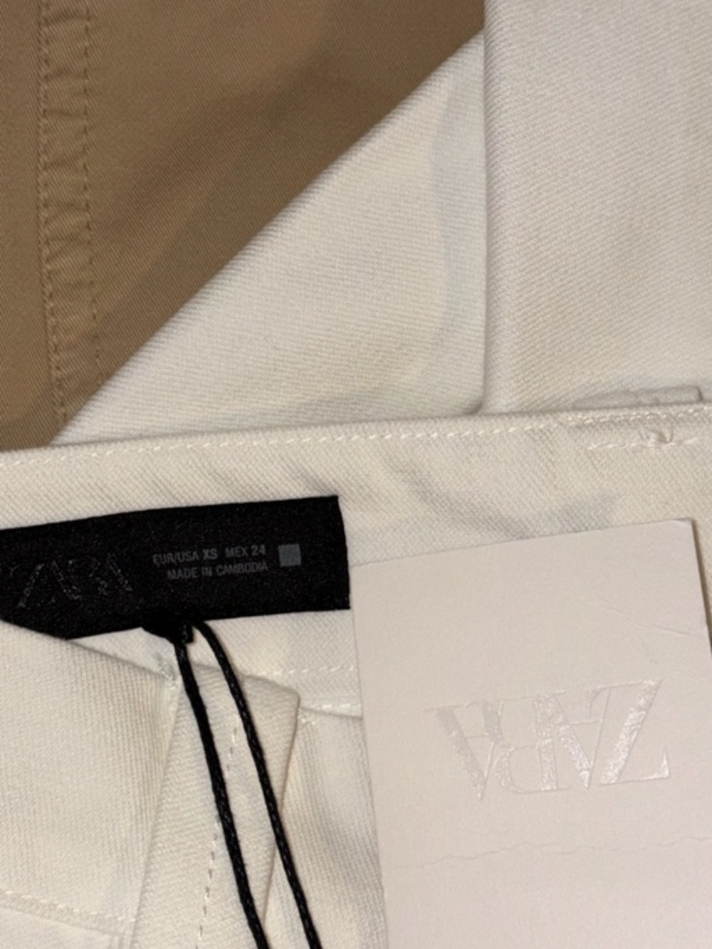 Zara Barrel Pants Ecru White Low Rise Mid Rise Trousers Women’s Sz XS NEW NWT - Picture 10 of 15